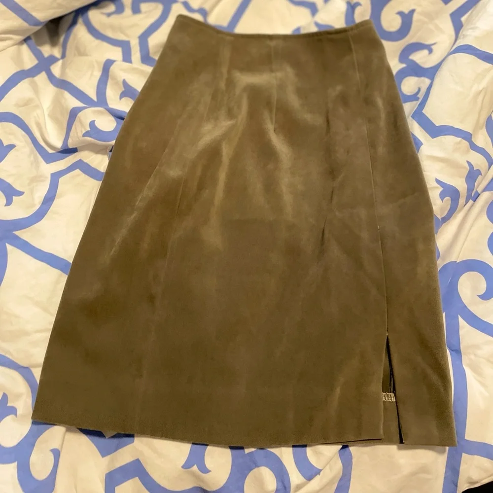 🫒 Vtg La City Paris Olive Green Mini Skirt | XS XXS